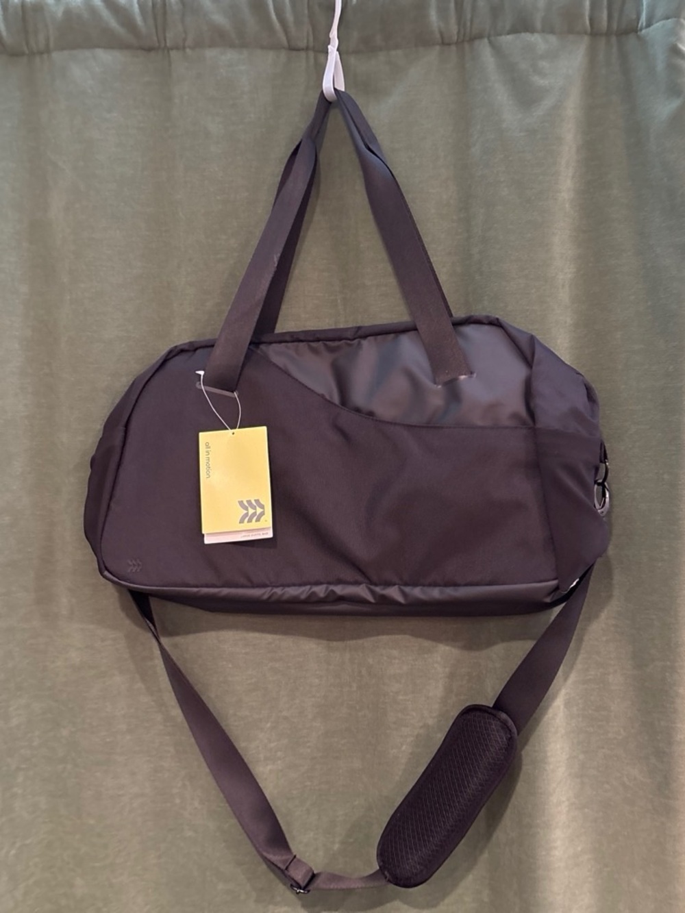 all in motion Black Travel Duffel Bag with Shoulder Strap